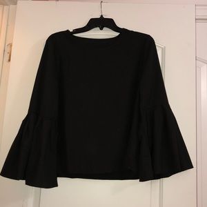 Black Bell Sleeved Blouse